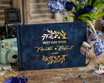 WEDDING GUEST BOOKS Velvet Instax Guestbook Luxury  Navy Blue Instax velvet Wedding GuestBook Gold, Large Instant Wedding Guest Book, Polaroid velvet Guestbook7