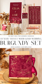 HOCHZEITS-GÄSTEBÜCHER Samtkissen Instax Gästebuch Boho Burgunder Instax Samt Hochzeits-Gästebuch Gold, Großes Instant Hochzeits-Gästebuch, Kastanienbraunes Polaroid Samt-Gästebuch Marsala Golden Hochzeit12