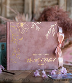 HOCHZEITS-GÄSTEBÜCHER Samtkissen Instax Gästebuch Elegantes Blush-Pink Instax Samt Hochzeits-Gästebuch Gold, großes Instant Hochzeits-Gästebuch, Polaroid Samt Gästebuch Pink Golden Hochzeit.8