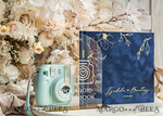 HOCHZEITS-GÄSTEBÜCHER Samtkissen Instax Gästebuch Marineblaue Instax Samt-Hochzeits-Gästebuch- und Plexi-Schild-Set, Dunkelblaues großes Instant-Hochzeits-Gästebuch, kastanienbraunes Polaroid-Samt-Gästebuch Marsala Golden Hochzeit.11