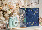 HOCHZEITS-GÄSTEBÜCHER Samtkissen Instax Gästebuch Marineblaue Instax Samt-Hochzeits-Gästebuch- und Plexi-Schild-Set, Dunkelblaues großes Instant-Hochzeits-Gästebuch, kastanienbraunes Polaroid-Samt-Gästebuch Marsala Golden Hochzeit.11