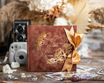 HOCHZEITS-GÄSTEBÜCHER Samtkissen Instax Gästebuch Terracotta Boho Instax Samt Hochzeits-Gästebuch Gold, Gebranntes Orange Sofort-Hochzeits-Gästebuch, Polaroid Samt Gästebuch Rost Golden Hochzeit8