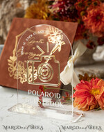 WEDDING GUEST BOOKS Velvet Instax Guestbook terracotta Gold Presonalised Wedding Guest Book and arch acrylic Instax Sign, Velvet Memory Photo Booh Book and Clear Sign Set  Fall Wedding, Polaroid velvet Guest book & Plexi Instax Sign set29