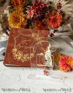WEDDING GUEST BOOKS Velvet Instax Guestbook terracotta Gold Presonalised Wedding Guest Book and arch acrylic Instax Sign, Velvet Memory Photo Booh Book and Clear Sign Set  Fall Wedding, Polaroid velvet Guest book & Plexi Instax Sign set29