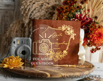 WEDDING GUEST BOOKS Velvet Instax Guestbook terracotta Gold Presonalised Wedding Guest Book and arch acrylic Instax Sign, Velvet Memory Photo Booh Book and Clear Sign Set  Fall Wedding, Polaroid velvet Guest book & Plexi Instax Sign set29