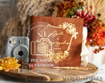 WEDDING GUEST BOOKS Velvet Instax Guestbook terracotta Gold Presonalised Wedding Guest Book and arch acrylic Instax Sign, Velvet Memory Photo Booh Book and Clear Sign Set  Fall Wedding, Polaroid velvet Guest book & Plexi Instax Sign set29