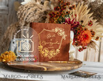 WEDDING GUEST BOOKS Velvet Instax Guestbook terracotta Gold Presonalised Wedding Guest Book and arch acrylic Instax Sign, Velvet Memory Photo Booh Book and Clear Sign Set  Fall Wedding, Polaroid velvet Guest book & Plexi Instax Sign set29
