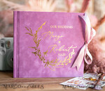 WEDDING GUEST BOOKS Velvet Instax Guestbook Boho Lilac Instax velvet Wedding GuestBook Gold, Large Instant Wedding Guest Book, Polaroid velvet Guestbook Lilac Golden wedding11