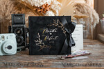 WEDDING GUEST BOOKS Velvet Instax Guestbook Black Boho Instax velvet Wedding GuestBook Gold, Black Instant Wedding Guest Book, Polaroid velvet Guestbook Black Golden wedding8