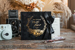 WEDDING GUEST BOOKS Velvet Instax Guestbook Black Boho Instax velvet Wedding GuestBook Gold, Black Instant Wedding Guest Book, Polaroid velvet Guestbook Black Golden wedding8