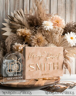 HOCHZEITS-GÄSTEBÜCHER Samtkissen Instax Gästebuch beige Gold personalisiertes Hochzeits- Gästebuch und Bogen- Acryl Instax- Schild, Samt- Erinnerungs- Foto- Buch und klares Schild- Set Herbst- Hochzeit, Polaroid- Samt- Gästebuch & Plexi- Instax- Schild- Set14