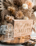 HOCHZEITS-GÄSTEBÜCHER Samtkissen Instax Gästebuch beige Gold personalisiertes Hochzeits- Gästebuch und Bogen- Acryl Instax- Schild, Samt- Erinnerungs- Foto- Buch und klares Schild- Set Herbst- Hochzeit, Polaroid- Samt- Gästebuch & Plexi- Instax- Schild- Set14