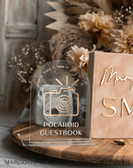 HOCHZEITS-GÄSTEBÜCHER Samtkissen Instax Gästebuch beige Gold Personalisierte Hochzeitsgästebuch und Bogen Acryl Instax Schild, Samt Erinnerungsfoto Buch und klares Schild Set Herbsthochzeit, Polaroid Samt Gästebuch & Plexi Instax Schild Set29