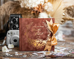 WEDDING GUEST BOOKS Velvet Instax Guestbook Terracotta Instax velvet Wedding GuestBook Gold, Burnt Orange Instant Wedding Guest Book, Polaroid velvet Guestbook Rusty Golden wedding8