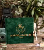 WEDDING GUEST BOOKS Velvet Instax Guestbook Emeral Green  Blue Instax velvet Wedding GuestBook Gold, Large Instant Wedding Guest Book, Polaroid velvet Guestbook8