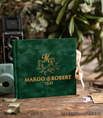 WEDDING GUEST BOOKS Velvet Instax Guestbook Emeral Green  Blue Instax velvet Wedding GuestBook Gold, Large Instant Wedding Guest Book, Polaroid velvet Guestbook8