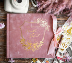 HOCHZEITS-GÄSTEBÜCHER Samtkissen Instax Gästebuch Luxuriöses Blush Pink Instax Samt Hochzeitsgäste Buch Gold, Großes Instant Hochzeitsgäste Buch, Polaroid Samt Gästebuch Pink Golden Hochzeit9