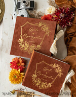 WEDDING GUEST BOOKS Velvet Instax Guestbook terracotta Gold  Presonalised Wedding Guest Book, Velvet Memory Photo  Fall Wedding , Luxury Wedding Guest Book, Polaroid velvet Guest book17