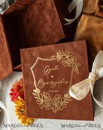 WEDDING GUEST BOOKS Velvet Instax Guestbook terracotta Gold  Presonalised Wedding Guest Book, Velvet Memory Photo  Fall Wedding , Luxury Wedding Guest Book, Polaroid velvet Guest book17