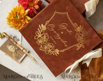 WEDDING GUEST BOOKS Velvet Instax Guestbook terracotta Gold  Presonalised Wedding Guest Book, Velvet Memory Photo  Fall Wedding , Luxury Wedding Guest Book, Polaroid velvet Guest book17