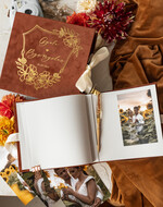 WEDDING GUEST BOOKS Velvet Instax Guestbook terracotta Gold  Presonalised Wedding Guest Book, Velvet Memory Photo  Fall Wedding , Luxury Wedding Guest Book, Polaroid velvet Guest book17