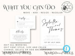 TEMPLETT wedding invitation download Modern wedding invitation template, Instant download Boho Wedding Invites, Simple Wedding Invitation Printable Template Rustic Invitations7
