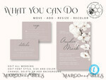 TEMPLETT wedding invitation download Elegant wedding invitation template, Instant download Invite, Printable Invites For Home Printing, violet boho wedding invitations9