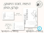 TEMPLETT wedding invitation download Fine art wedding invitation template, Instant download Boho Wedding Invites, Simple Wedding Invitation Printable Template, Elegant Invites9