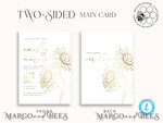 TEMPLETT wedding invitation download Fine art gold sunflowers wedding invitation template, Instant download Boho Wedding Invites, Invitation Printable Template Elegant Invites10