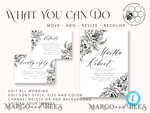 TEMPLETT wedding invitation download Modern wedding invitation template, Instant download Elegant Wedding Invites, Simple Wedding Invitation Printable Template Invitations7