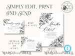 TEMPLETT wedding invitation download Modern wedding invitation template, Instant download Elegant Wedding Invites, Simple Wedding Invitation Printable Template Invitations7