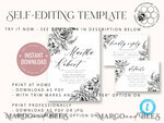 TEMPLETT wedding invitation download Modern wedding invitation template, Instant download Elegant Wedding Invites, Simple Wedding Invitation Printable Template Invitations7