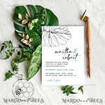 TEMPLETT wedding invitation download Monstera Green wedding invitation template, Instant download Greenery Wedding Invites, Modern Tropical Wedding Invitation Printable9