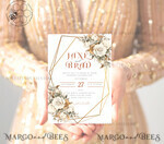 TEMPLETT  
 Hochzeits Einladung Download Boho Blumen Vintage Hochzeitskarten Set Vorlage, Sofortiger Download Druckbare Einladungen Heimdruck, Einfache Hochzeitskarten11