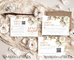 TEMPLETT  
 Hochzeits Einladung Download Boho Blumen Vintage Hochzeitskarten Set Vorlage, Sofortiger Download Druckbare Einladungen Heimdruck, Einfache Hochzeitskarten11