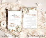 TEMPLETT  
 Hochzeits Einladung Download Boho Blumen Vintage Hochzeitskarten Set Vorlage, Sofortiger Download Druckbare Einladungen Heimdruck, Einfache Hochzeitskarten11