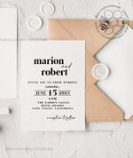 TEMPLETT wedding invitation download Minimalist wedding invitation template, Instant download Simple Wedding Invites, Rustic Wedding Invitation Printable Set,Rsvp Card Template, Details Card, Printable, Templett, Diy8