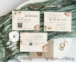 TEMPLETT  
 Hochzeits Einladung Download Boho Rosen Hochzeitskarten Set Vorlage, Sofortiger Download Druckbare Einladungen Heimdruck, Einfache Karten10