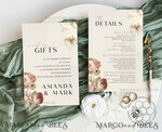 TEMPLETT  
 Hochzeits Einladung Download Boho Rosen Hochzeitskarten Set Vorlage, Sofortiger Download Druckbare Einladungen Heimdruck, Einfache Karten10