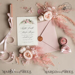 TEMPLETT wedding invitation download Elegant Blush wedding Invitation Template, Instant Download Printable Invites Home Printing, Pink Boho Wedding Invitation Card Set Template7