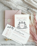 TEMPLETT wedding invitation download passport wedding invitation template, Instant download destination Wedding Invites, travel  Printable Template  Invitations, boarding pass9
