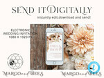 TEMPLETT wedding invitation download Rustic Ivory wedding Invitations Set and Electronic Wedding Invitation Template, Instant Download Printable Invites Home Printing, Simple Boho Wedding Invitation Card Set12