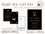 TEMPLETT wedding invitation download Black wedding invitation template, Instant download tarot Wedding Invites, Goth Wedding Invitation Printable Template, skeleton invites16