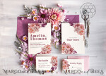 TEMPLETT wedding invitation download Mauve fall boho wedding Invitations Set and Electronic Wedding Invitation Template, Instant Download Printable Invites Home Printing, Simple Boho Wedding Invitation8