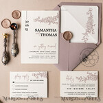 TEMPLETT wedding invitation download Minimalist wedding invitation template Instant download, Printable Invites For Home Printing, Beige wedding invitation Set template8