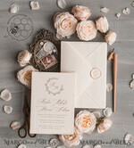 TEMPLETT wedding invitation download Elegant wedding Invitation Template, Simple Instant Download Printable Invites Home Printing, Boho Modern Wedding Invitation Card Set8