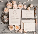 TEMPLETT wedding invitation download Elegant wedding Invitation Template, Simple Instant Download Printable Invites Home Printing, Boho Modern Wedding Invitation Card Set8