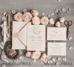 TEMPLETT wedding invitation download Elegant wedding Invitation Template, Simple Instant Download Printable Invites Home Printing, Boho Modern Wedding Invitation Card Set8