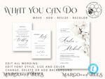TEMPLETT wedding invitation download Simple wedding invitation template, Instant download Boho Wedding Invites, Elegant Wedding Invitation Printable Template, Modern Invites11