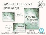 TEMPLETT wedding invitation download Fall Rustic wedding Invitations Set Template, Instant Download Printable Invites Home Printing,  Modern Rustic wedding Invitations Set Template8